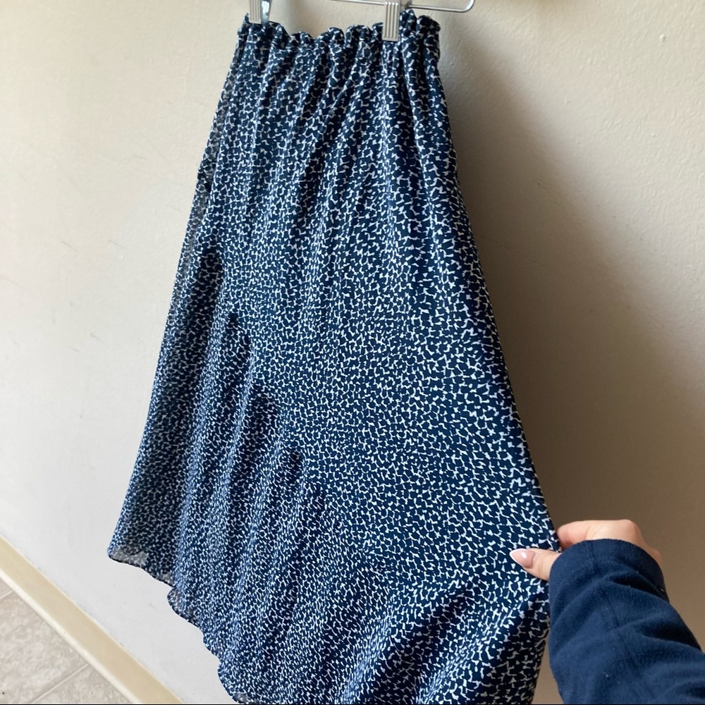 Long Navy Flowy Skirt